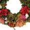 12.5" Wooden Spring Wreath with Mixed Artificial Florals Seasonal Door Decoration